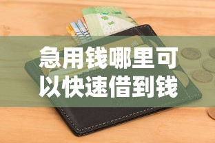 急用钱哪里可以快速借到钱不查征信2025年新口子揭秘！今日揭示5个网贷口子可以快速借钱不查征信