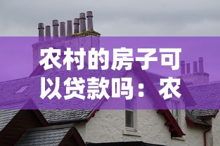 农村的房子可以贷款吗：农村自建房能否申请抵押贷款
