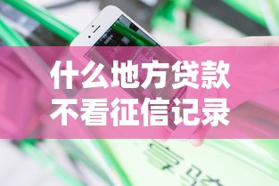 什么地方贷款不看征信记录2025年品鉴这5个！本文为您精心更新！