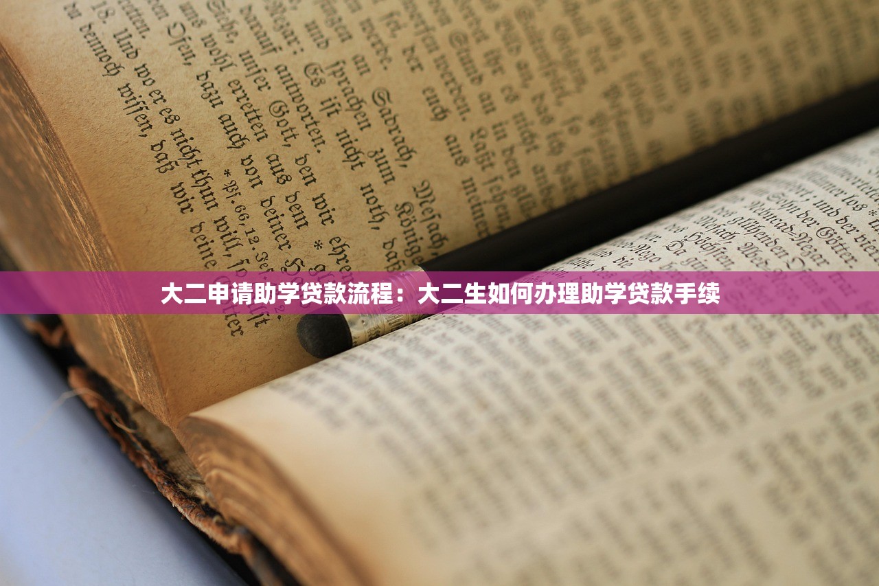 大二申请助学贷款流程：大二生如何办理助学贷款手续