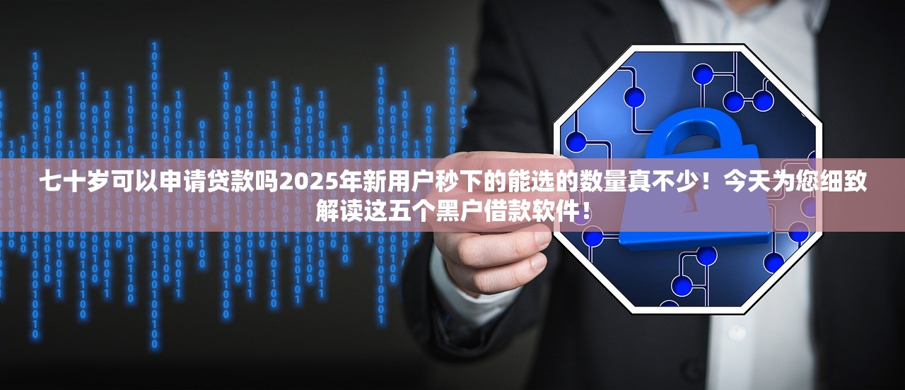 七十岁可以申请贷款吗2025年新用户秒下的能选的数量真不少！今天为您细致解读这五个黑户借款软件！