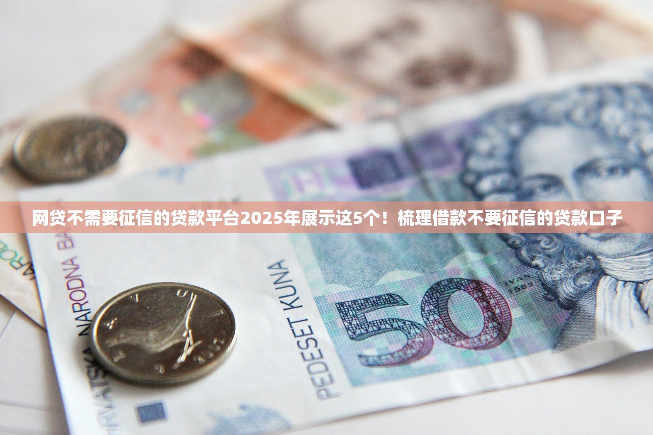 网贷不需要征信的贷款平台2025年展示这5个！梳理借款不要征信的贷款口子