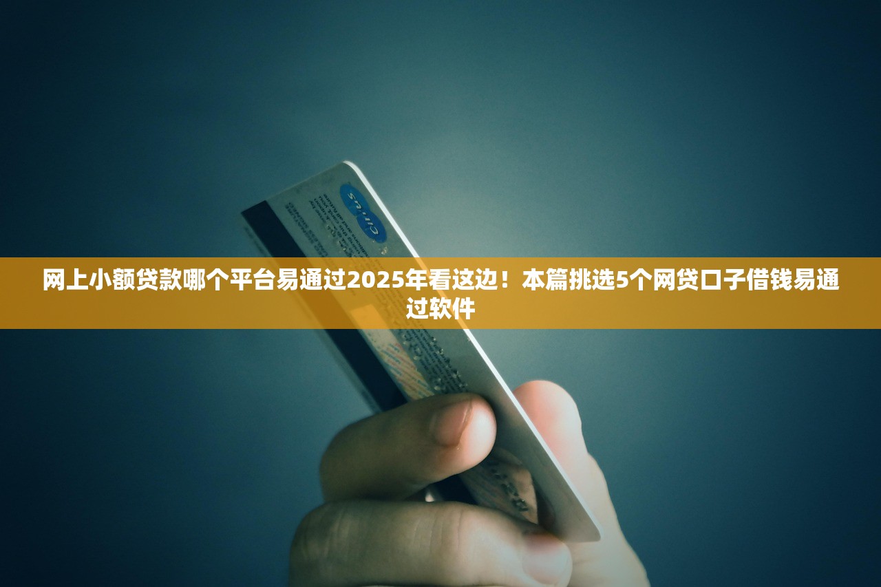 网上小额贷款哪个平台易通过2025年看这边！本篇挑选5个网贷口子借钱易通过软件