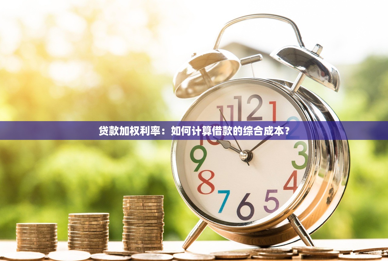 贷款加权利率：如何计算借款的综合成本？