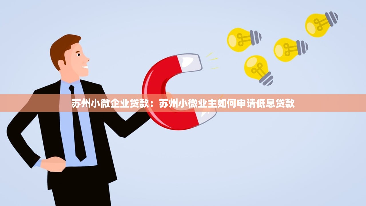 苏州小微企业贷款：苏州小微业主如何申请低息贷款
