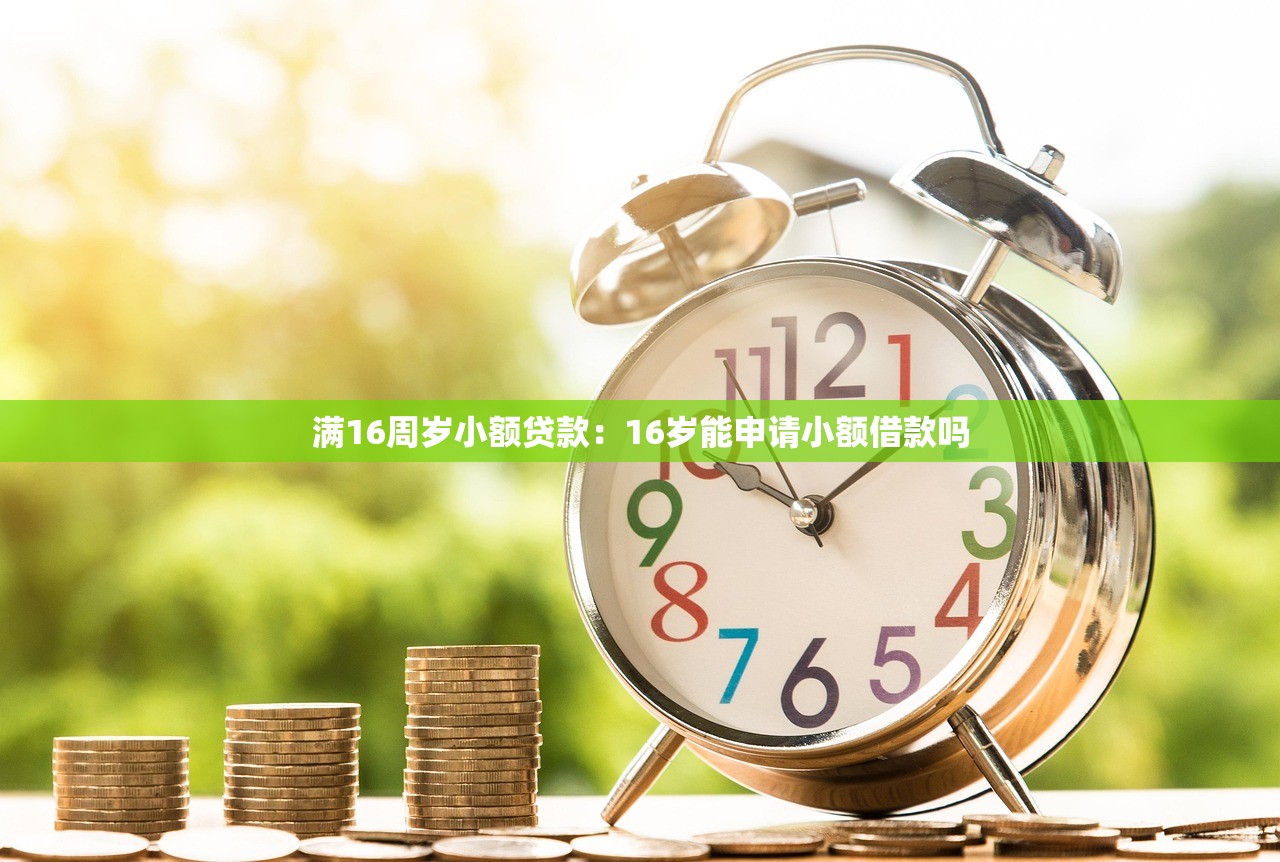 满16周岁小额贷款：16岁能申请小额借款吗