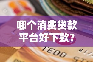哪个消费贷款平台好下款？盘点5个网黑逾期下款口子给你参考