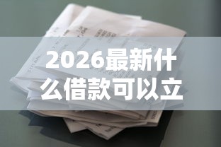 2026最新什么借款可以立即到账，总结十个花户能下款的口子！