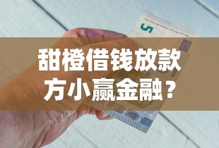 甜橙借钱放款方小赢金融？看看这7个贷款平台有没有能下款的