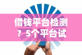 借钱平台检测？5个平台试试看哪个能下款