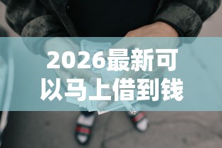 2026最新可以马上借到钱的口子是什么，总结十个网贷天眼平台！