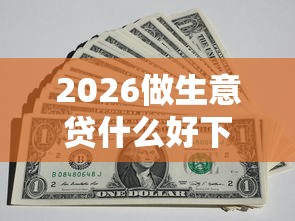 2026做生意贷什么好下款快的，差6千元就选这8个平台