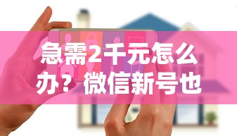 急需2千元怎么办？微信新号也可以借钱吗试试这5个无门槛平台