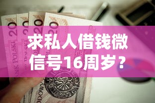 求私人借钱微信号16周岁？这9个利息低的小额贷款平台值得一试