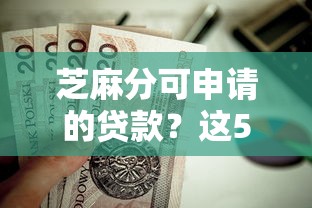 芝麻分可申请的贷款？这5个黑户平台能借到钱啊急用值得一试