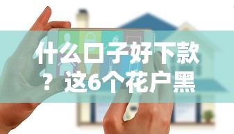 什么口子好下款？这6个花户黑户秒下的口子值得一试