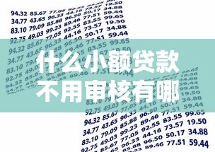 什么小额贷款不用审核有哪些？8个网贷借遍了都拒绝去借款平台借钱推荐给你