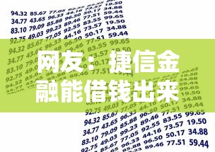网友：捷信金融能借钱出来吗？求介绍几款黑户能下款的借款平台