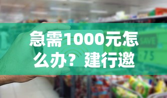 急需1000元怎么办？建行邀请办卡被拒试试这7个无门槛平台