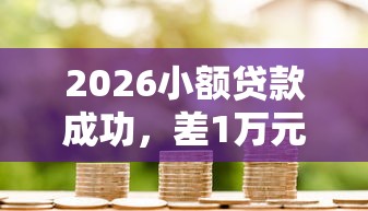 2026小额贷款成功，差1万元就选这5个平台