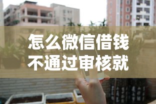 怎么微信借钱不通过审核就选这5个2千元比较可靠的贷款平台