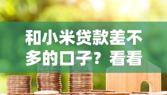 和小米贷款差不多的口子？看看这8个贷款小平台怎么样