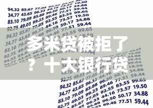 多米贷被拒了？十大银行贷款平台推荐