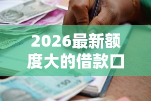 2026最新额度大的借款口子有哪些，总结十个独家贷款的口子！