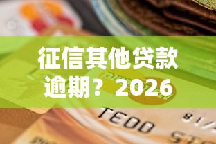 征信其他贷款逾期？2026最新测评10个大的网贷平台