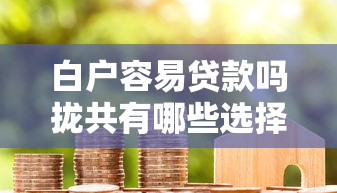 白户容易贷款吗拢共有哪些选择？10个信用贷款平台好详解