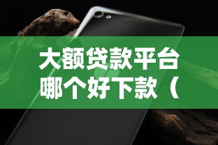 大额贷款平台哪个好下款（最新发布！）5个不看征信秒下款的平台