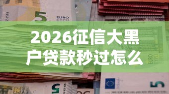 2026征信大黑户贷款秒过怎么办，差4千元就选这7个平台