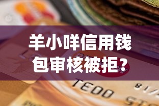 羊小咩信用钱包审核被拒？这5个小额贷款不查征信的app可以试试