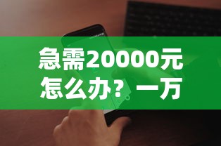 急需20000元怎么办？一万块网贷会上门吗试试这7个无门槛平台