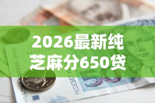 2026最新纯芝麻分650贷款，总结十个借款平台不看征信容易通过！