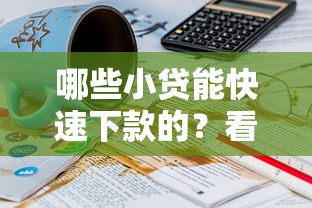 哪些小贷能快速下款的？看看这7个贷款平台有没有能下款的