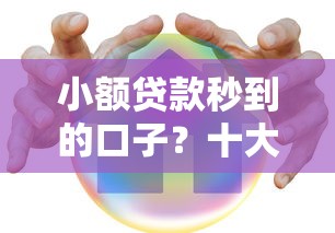 小额贷款秒到的口子？十大70岁老人必下款的平台推荐