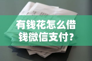 有钱花怎么借钱微信支付？分享7个类似高炮口子的平台