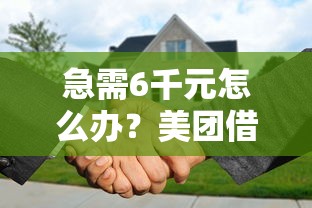 急需6千元怎么办？美团借钱能不能微信还款试试这7个无门槛平台