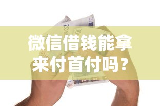 微信借钱能拿来付首付吗？5千元无门槛借款平台推荐，5个贷款不上诚信平台的口子盘点